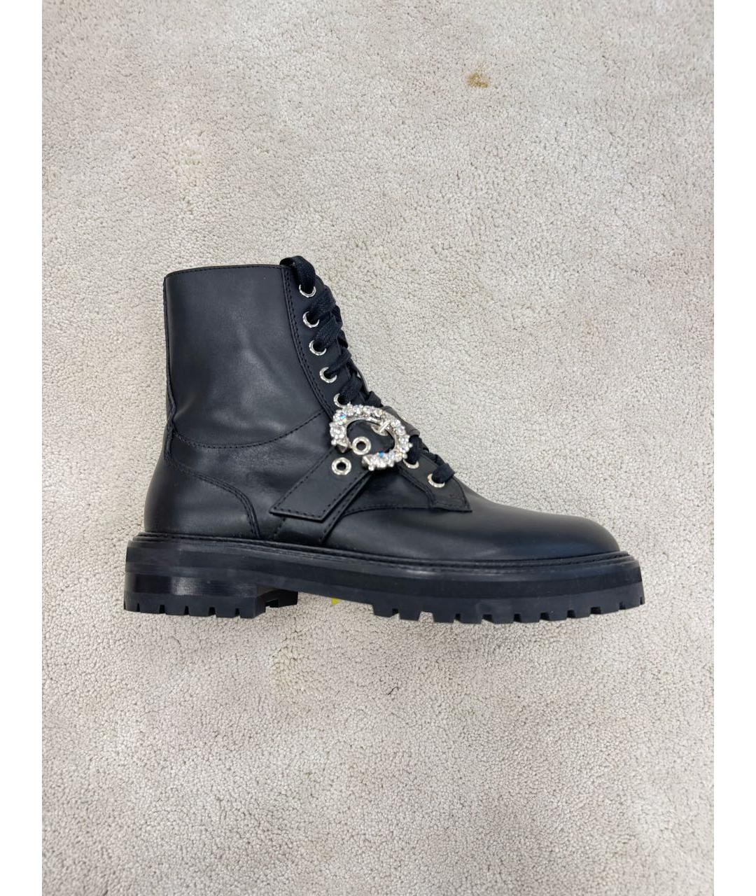 JIMMY CHOO Черные кожаные ботинки, фото 8