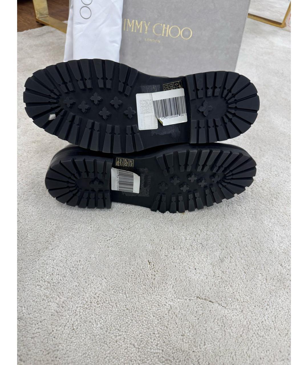 JIMMY CHOO Черные кожаные ботинки, фото 7