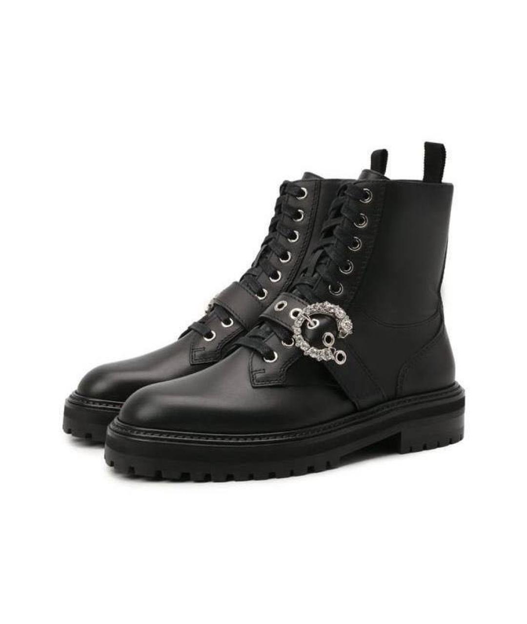 JIMMY CHOO Черные кожаные ботинки, фото 6