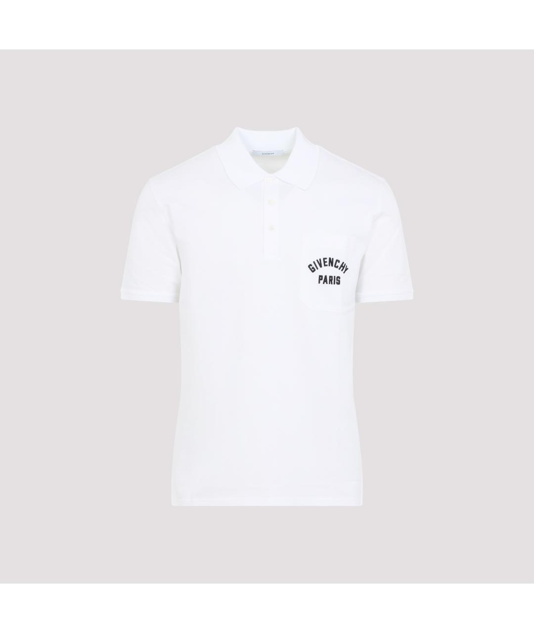 GIVENCHY Белое хлопковое поло с коротким рукавом, фото 2