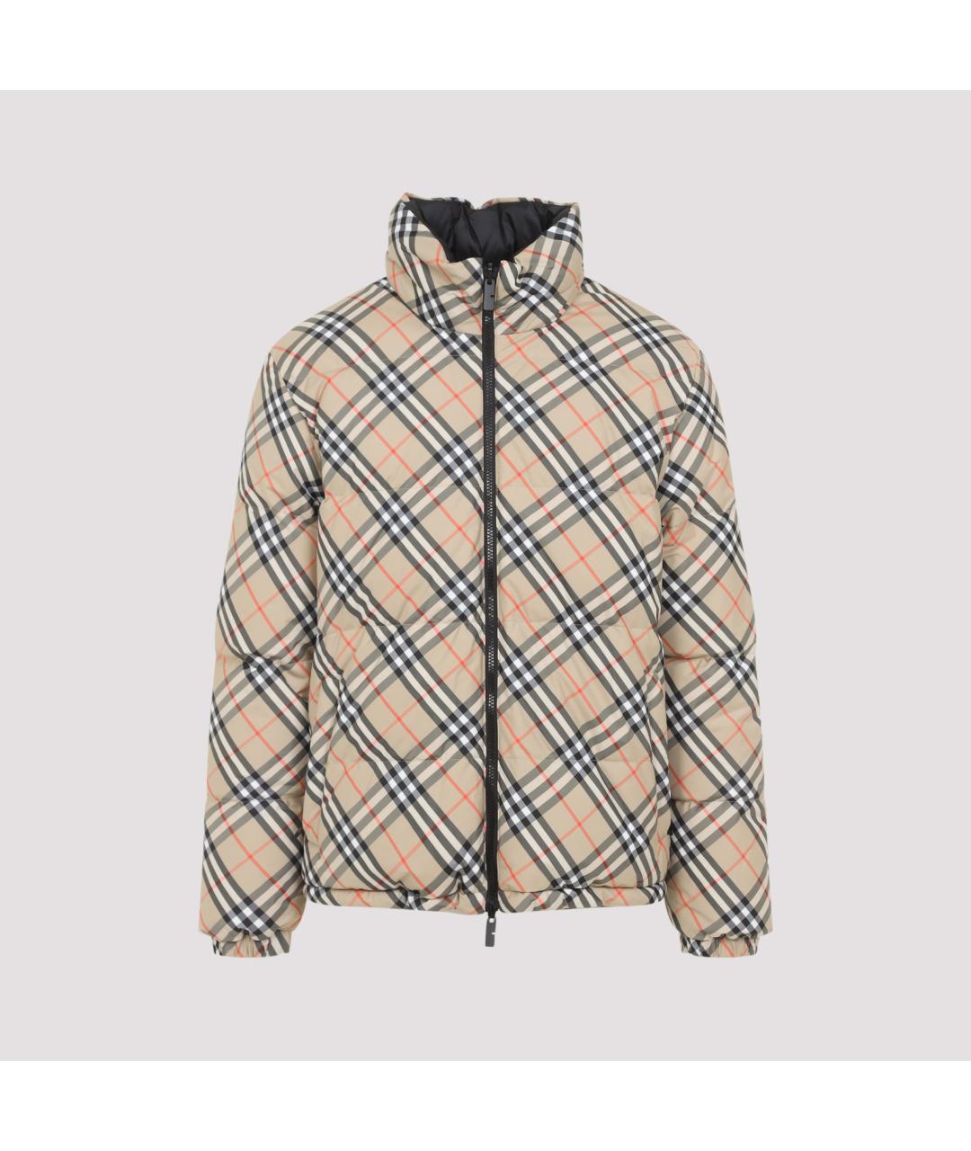 BURBERRY Бежевый полиэстеровый пуховик, фото 3