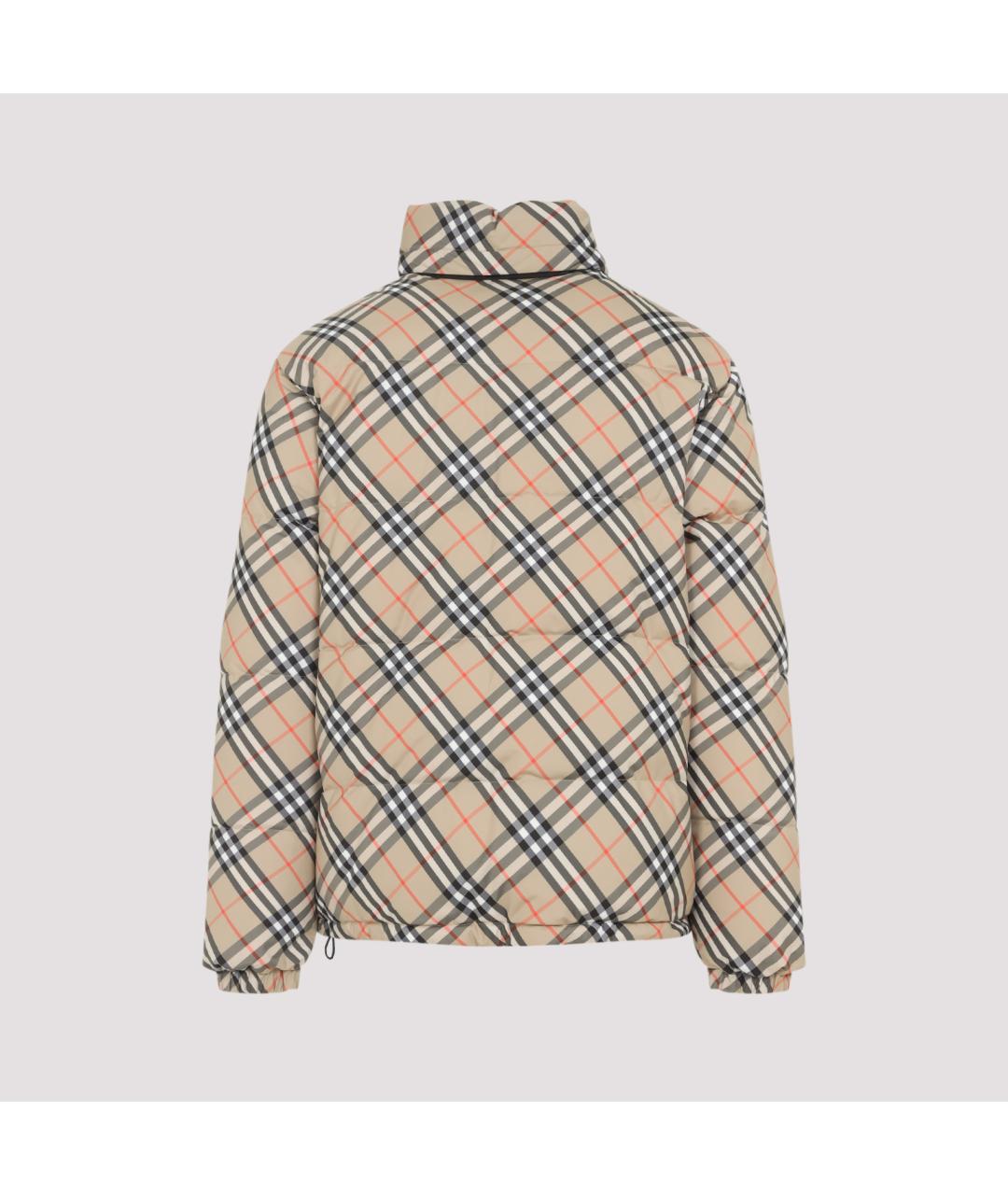 BURBERRY Бежевый полиэстеровый пуховик, фото 4