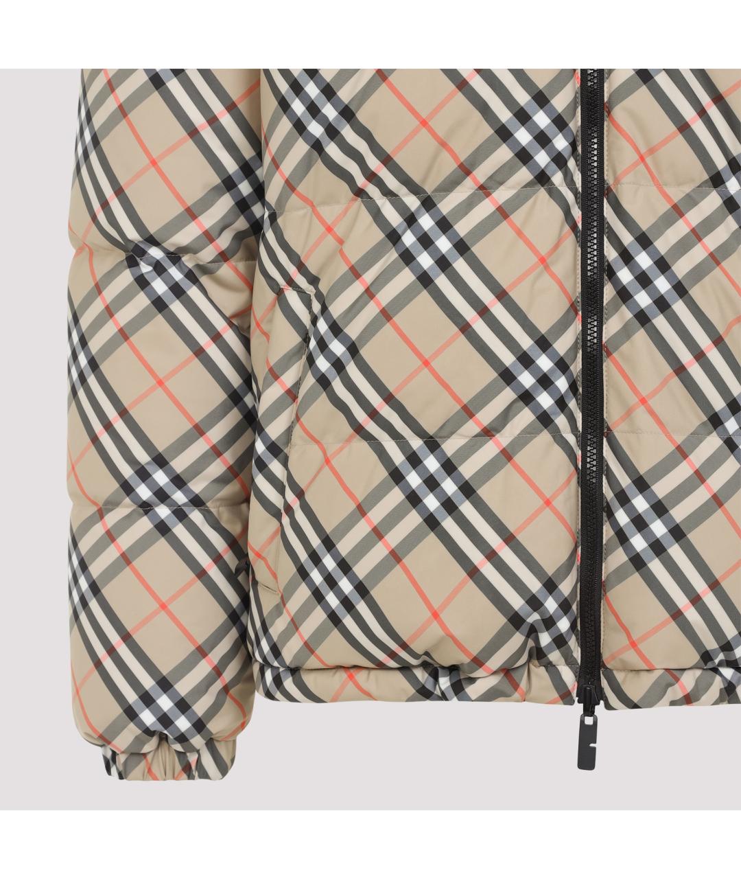 BURBERRY Бежевый полиэстеровый пуховик, фото 7