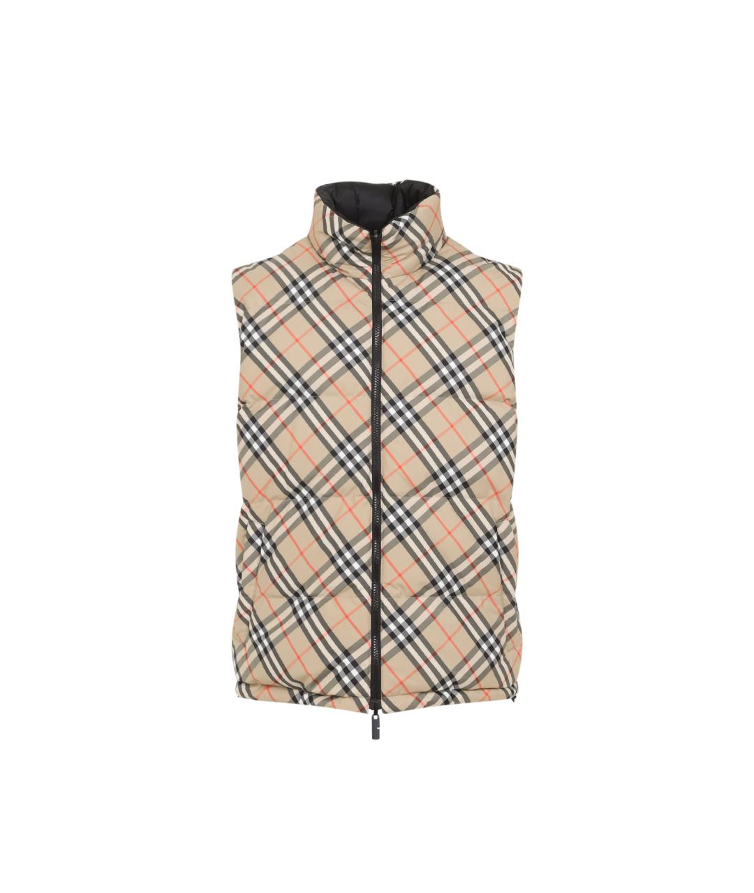 BURBERRY Бежевый полиэстеровый жилет, фото 1