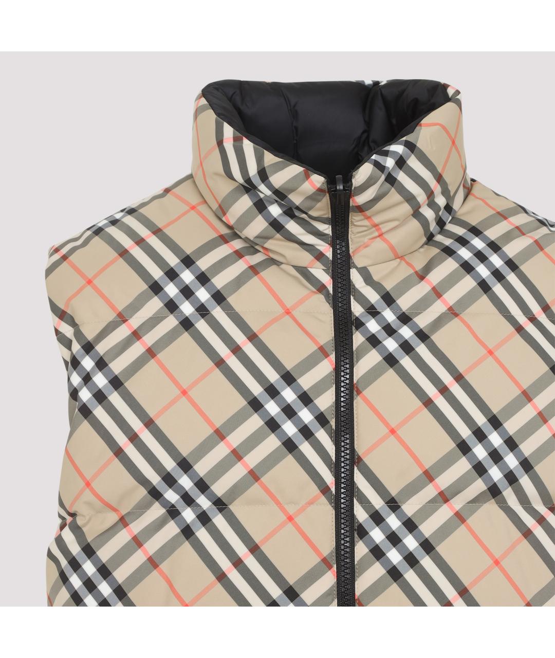 BURBERRY Бежевый полиэстеровый жилет, фото 6