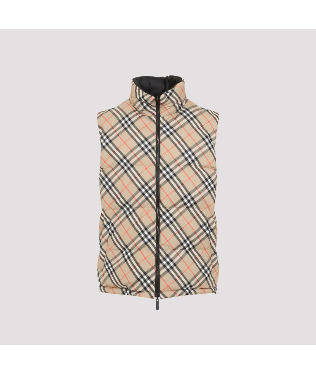 BURBERRY Бежевый полиэстеровый жилет, фото 3