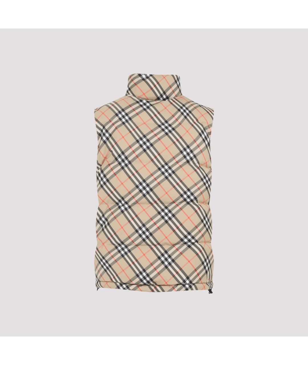 BURBERRY Бежевый полиэстеровый жилет, фото 4