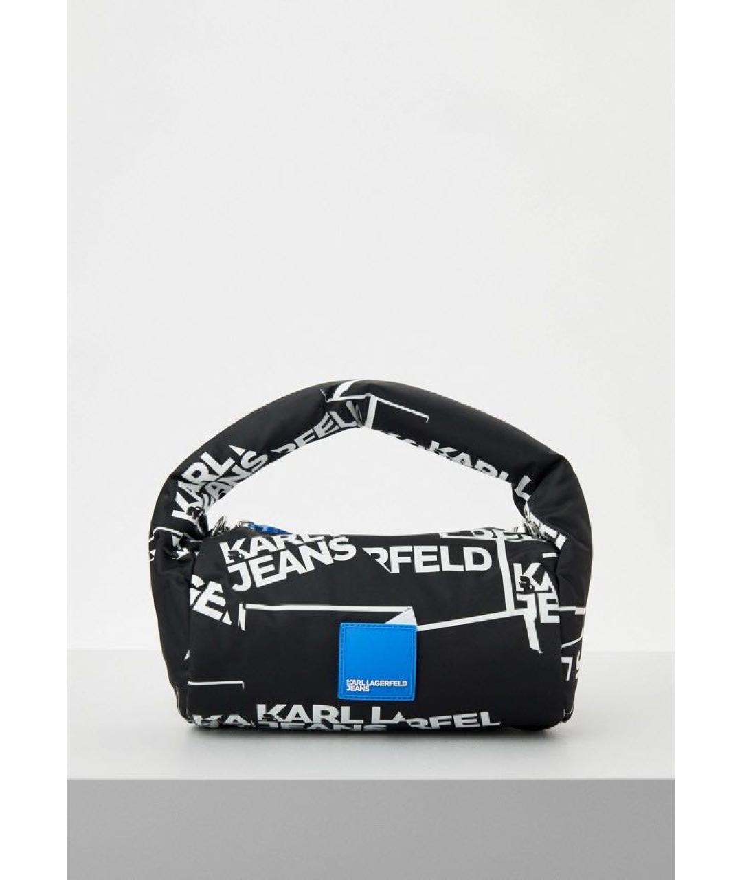 KARL LAGERFELD Черная сумка с короткими ручками, фото 9
