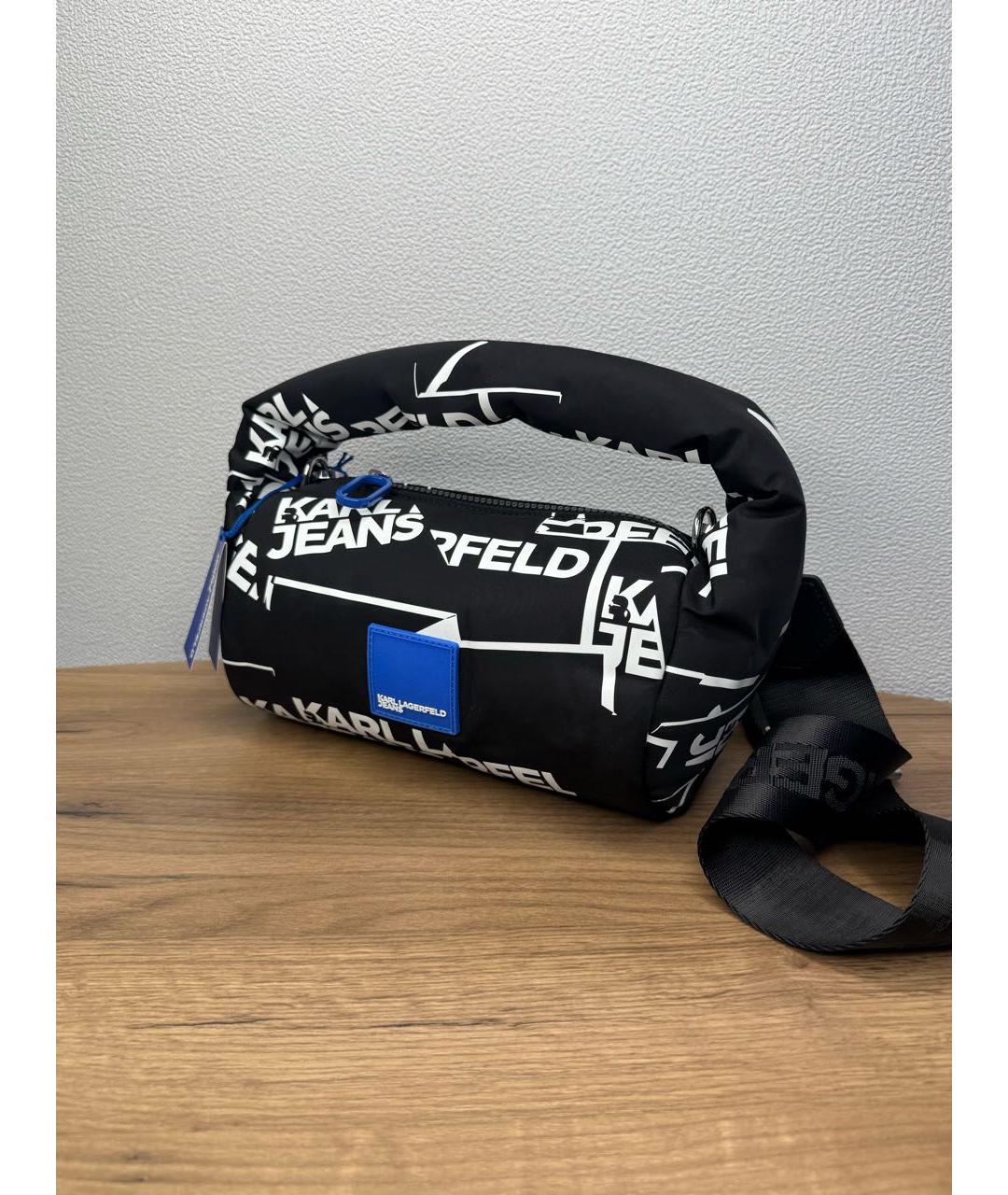 KARL LAGERFELD Черная сумка с короткими ручками, фото 7