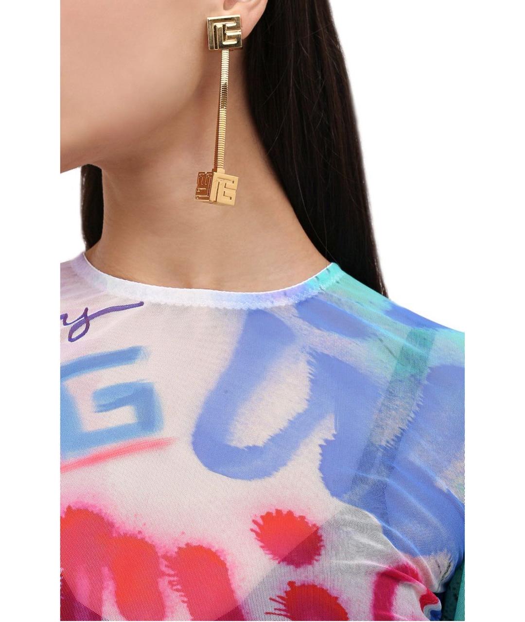 BALMAIN Золотые латунные клипсы, фото 4