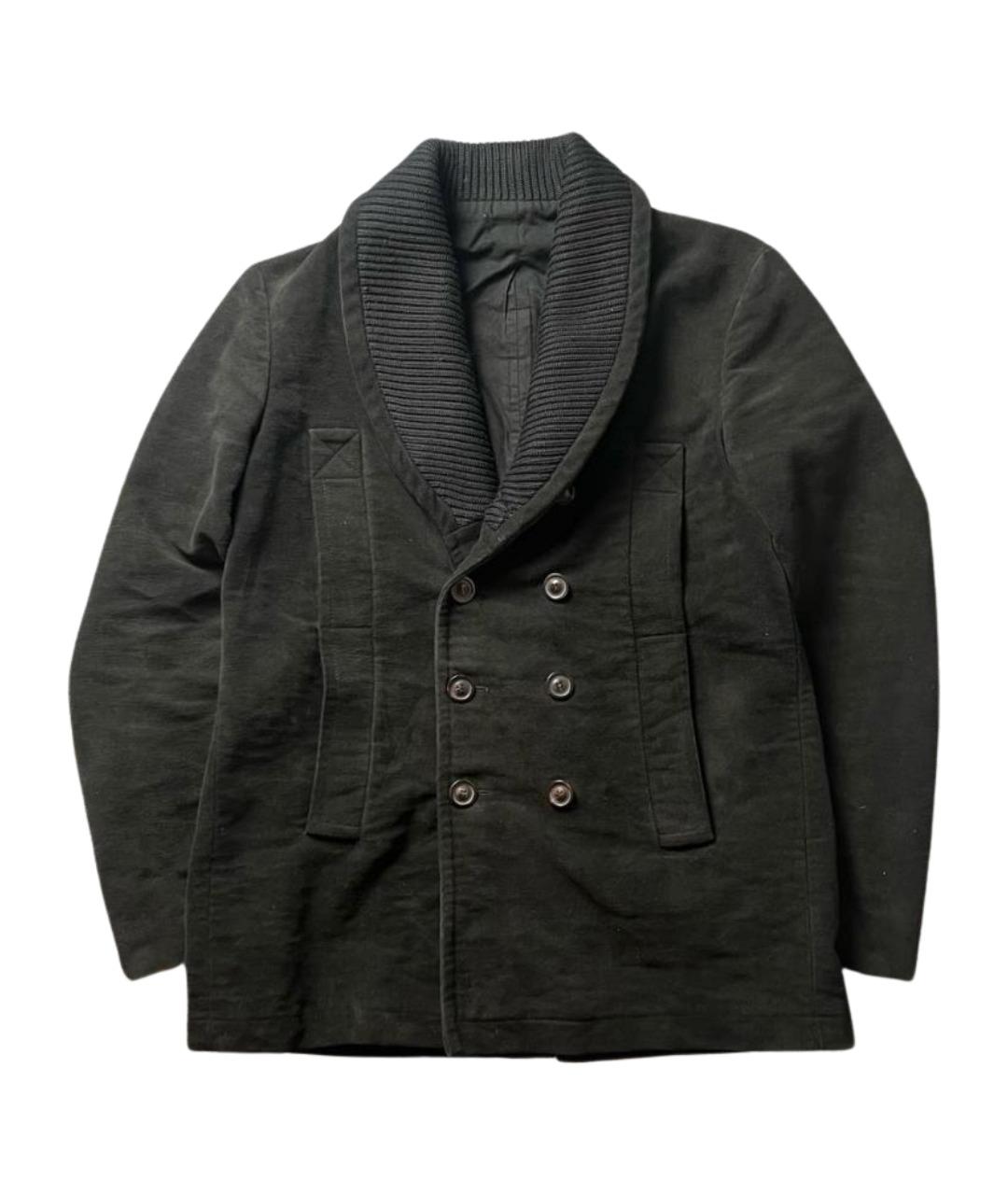 MAISON MARGIELA Черное хлопковое пальто, фото 1