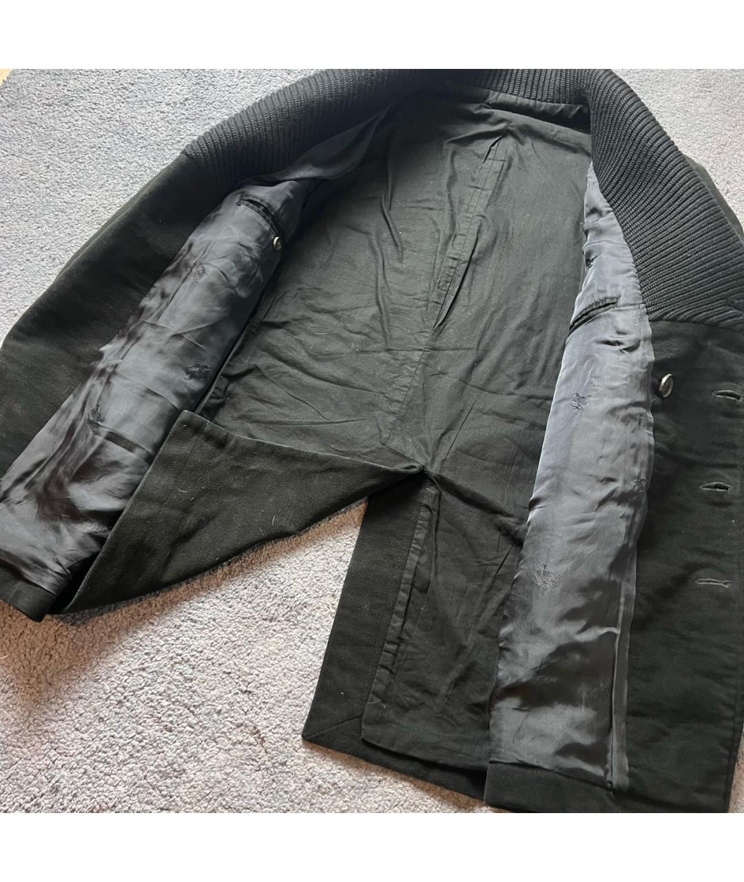 MAISON MARGIELA Черное хлопковое пальто, фото 3