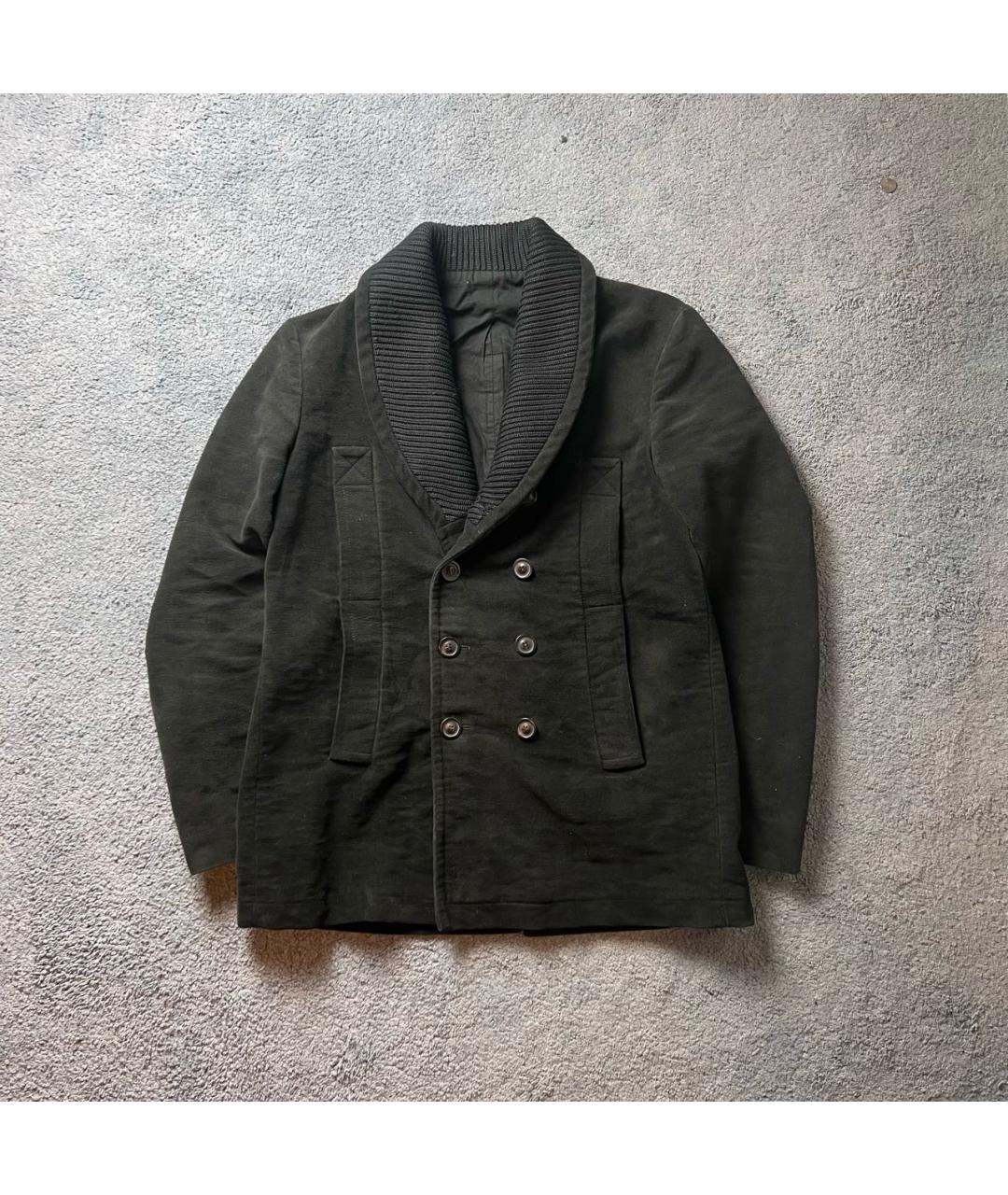 MAISON MARGIELA Черное хлопковое пальто, фото 9