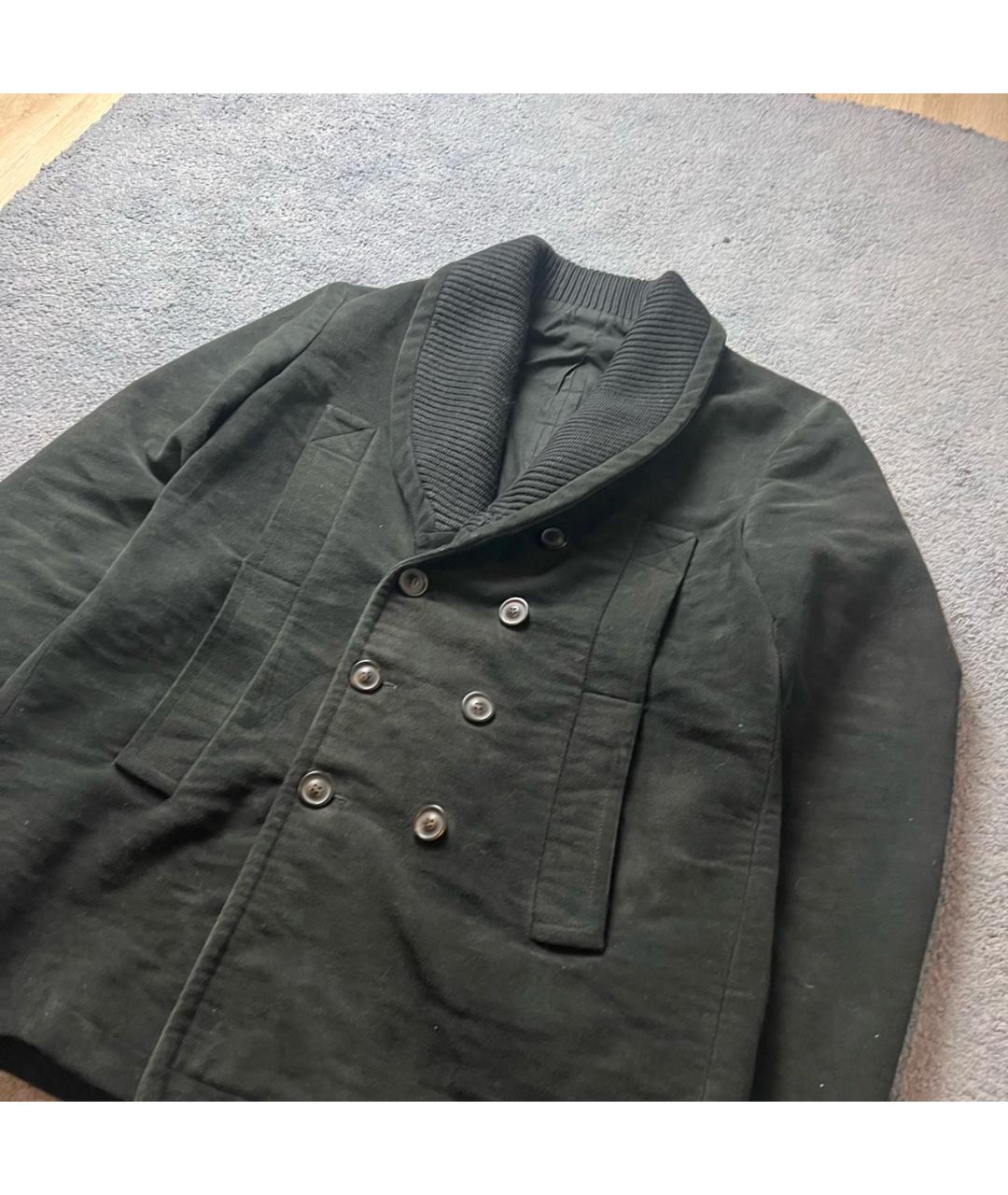 MAISON MARGIELA Черное хлопковое пальто, фото 2