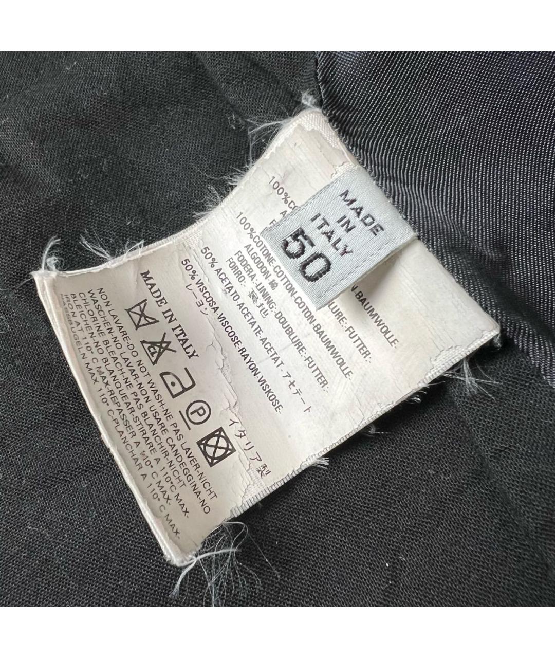 MAISON MARGIELA Черное хлопковое пальто, фото 4