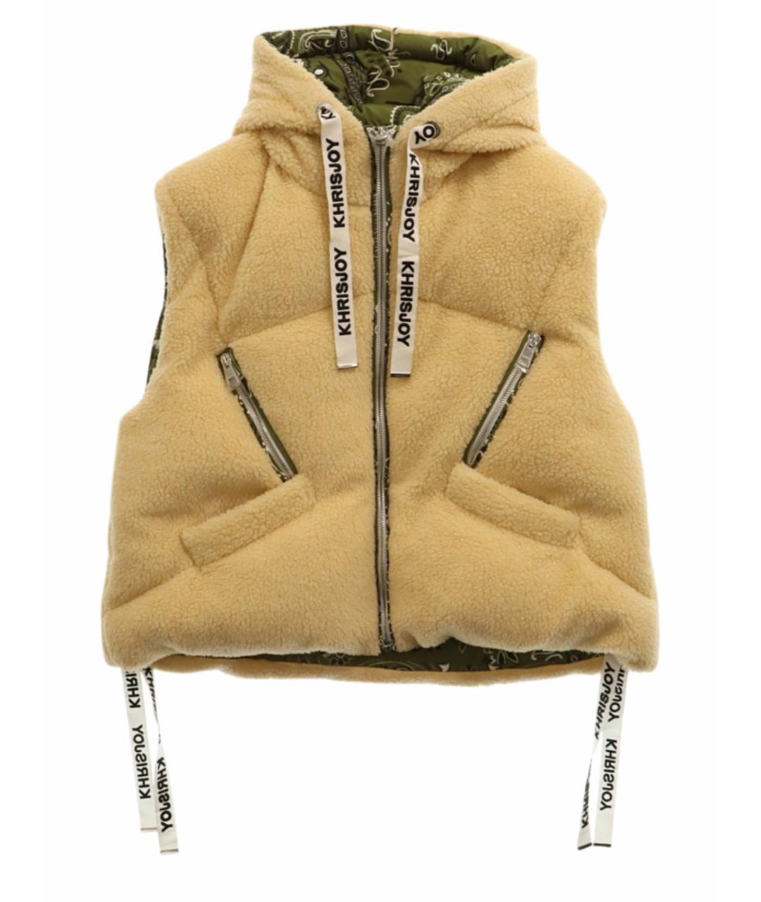 KHRISJOY Бежевый полиэстеровый жилет, фото 1