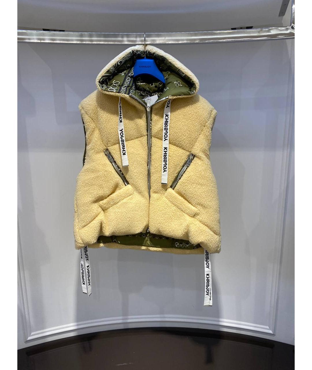 KHRISJOY Бежевый полиэстеровый жилет, фото 3