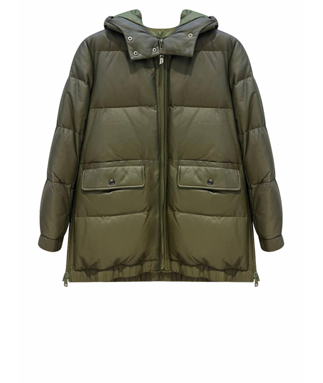 YVES SALOMON Хаки полиамидовый пуховик, фото 1