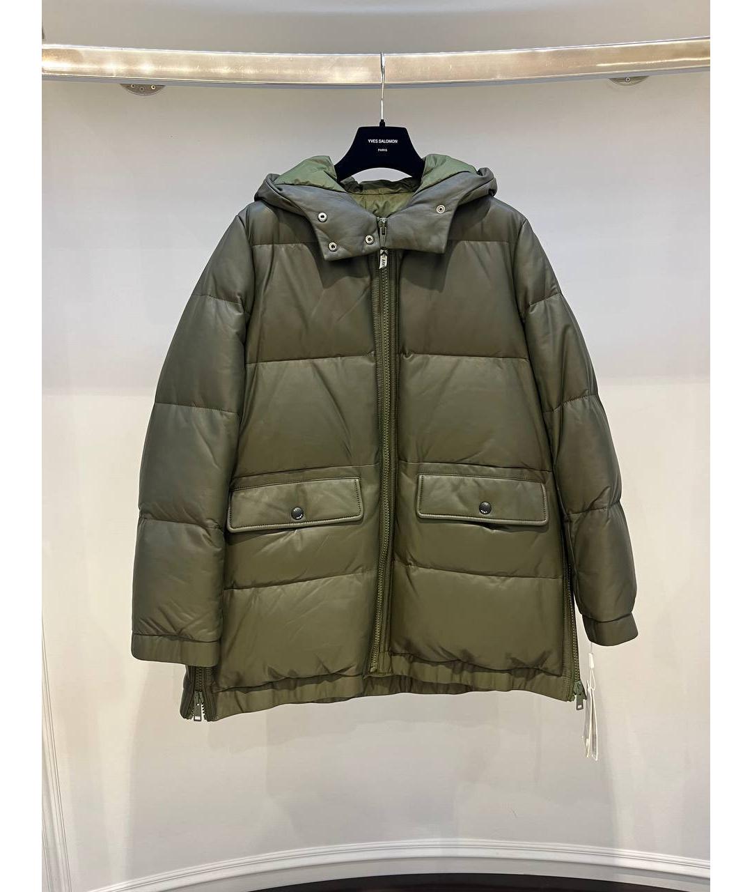 YVES SALOMON Хаки полиамидовый пуховик, фото 3