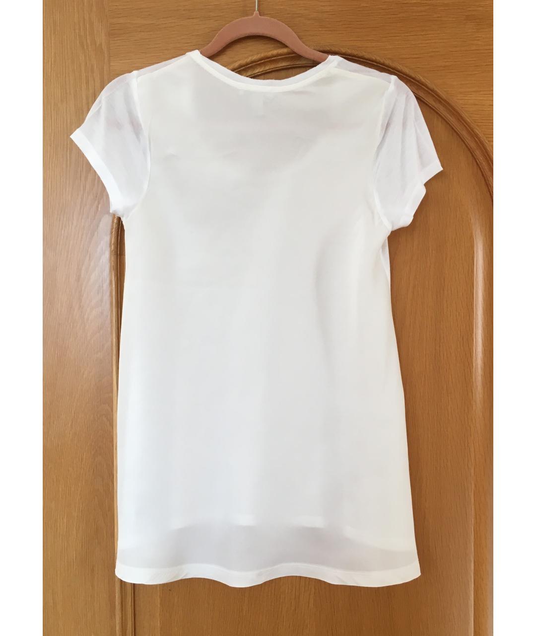 BURBERRY Белая шелковая футболка, фото 2