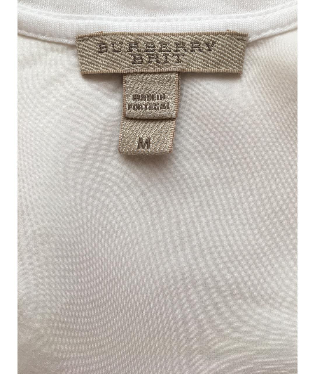 BURBERRY Белая шелковая футболка, фото 3