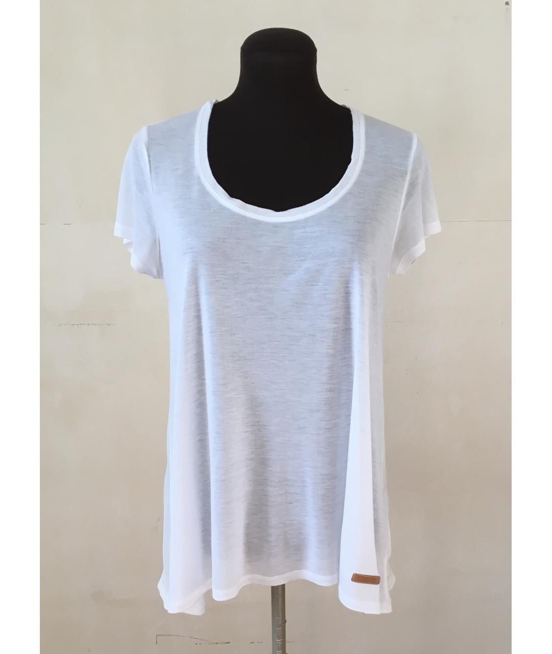 BURBERRY Белая шелковая футболка, фото 6