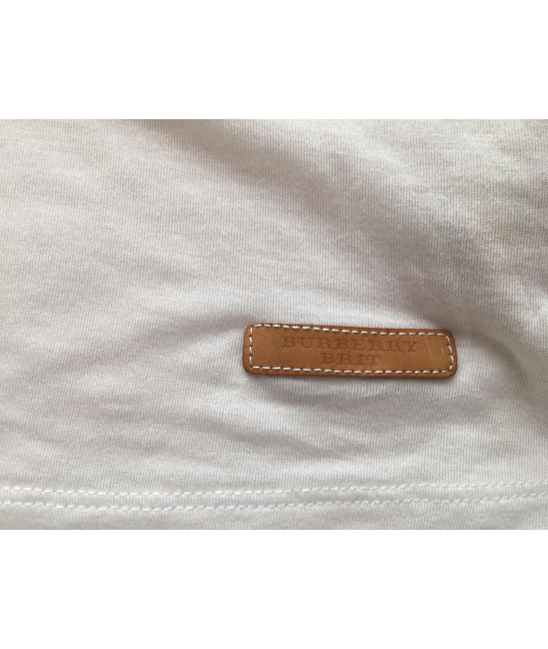 BURBERRY Белая шелковая футболка, фото 4