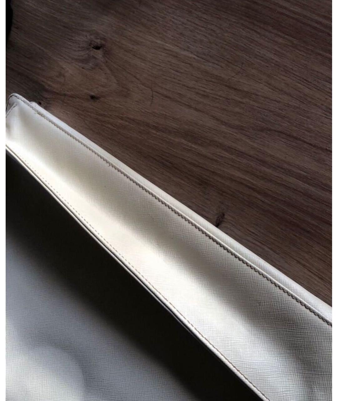 PRADA Бежевая кожаная сумка тоут, фото 6