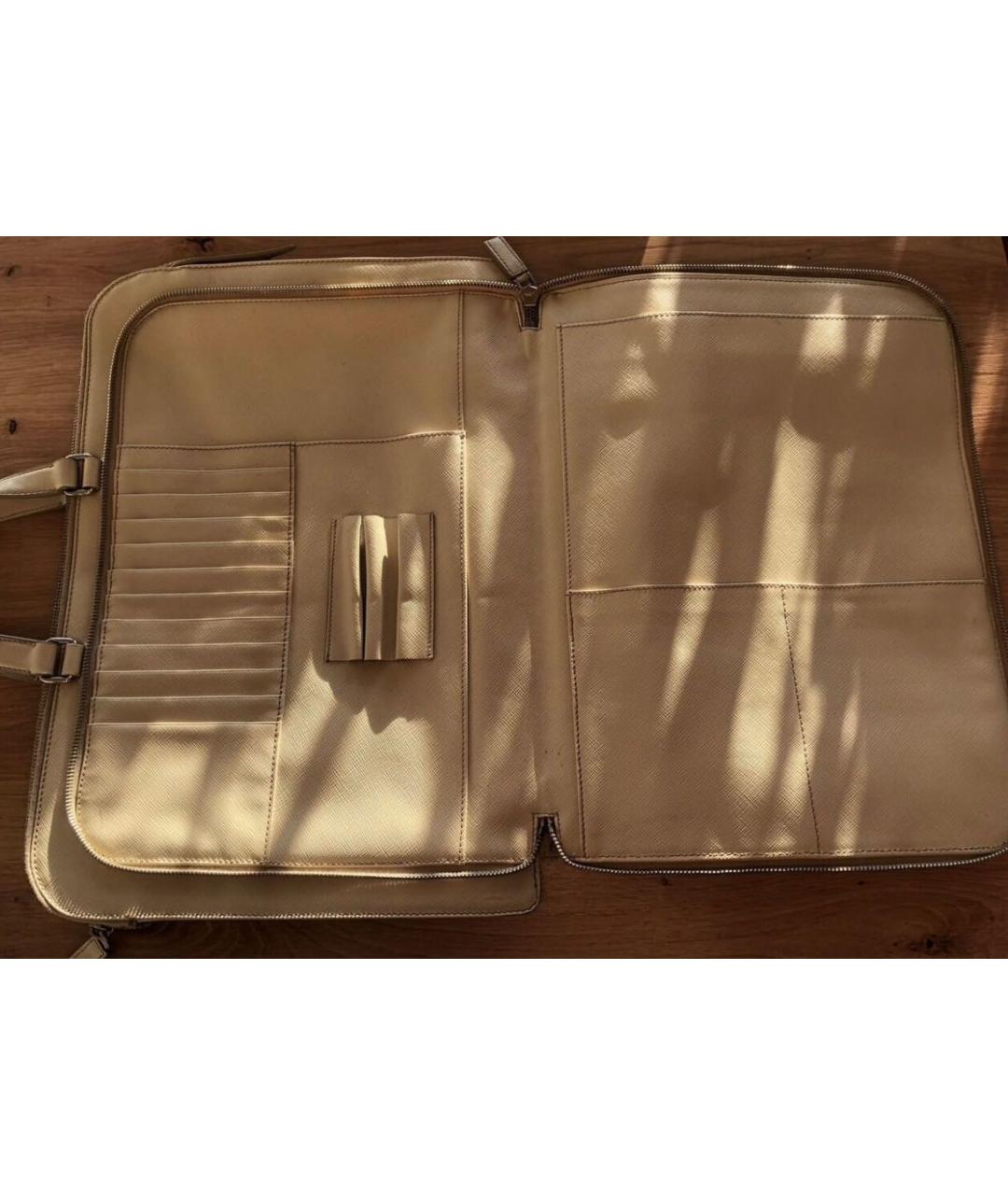 PRADA Бежевая кожаная сумка тоут, фото 4