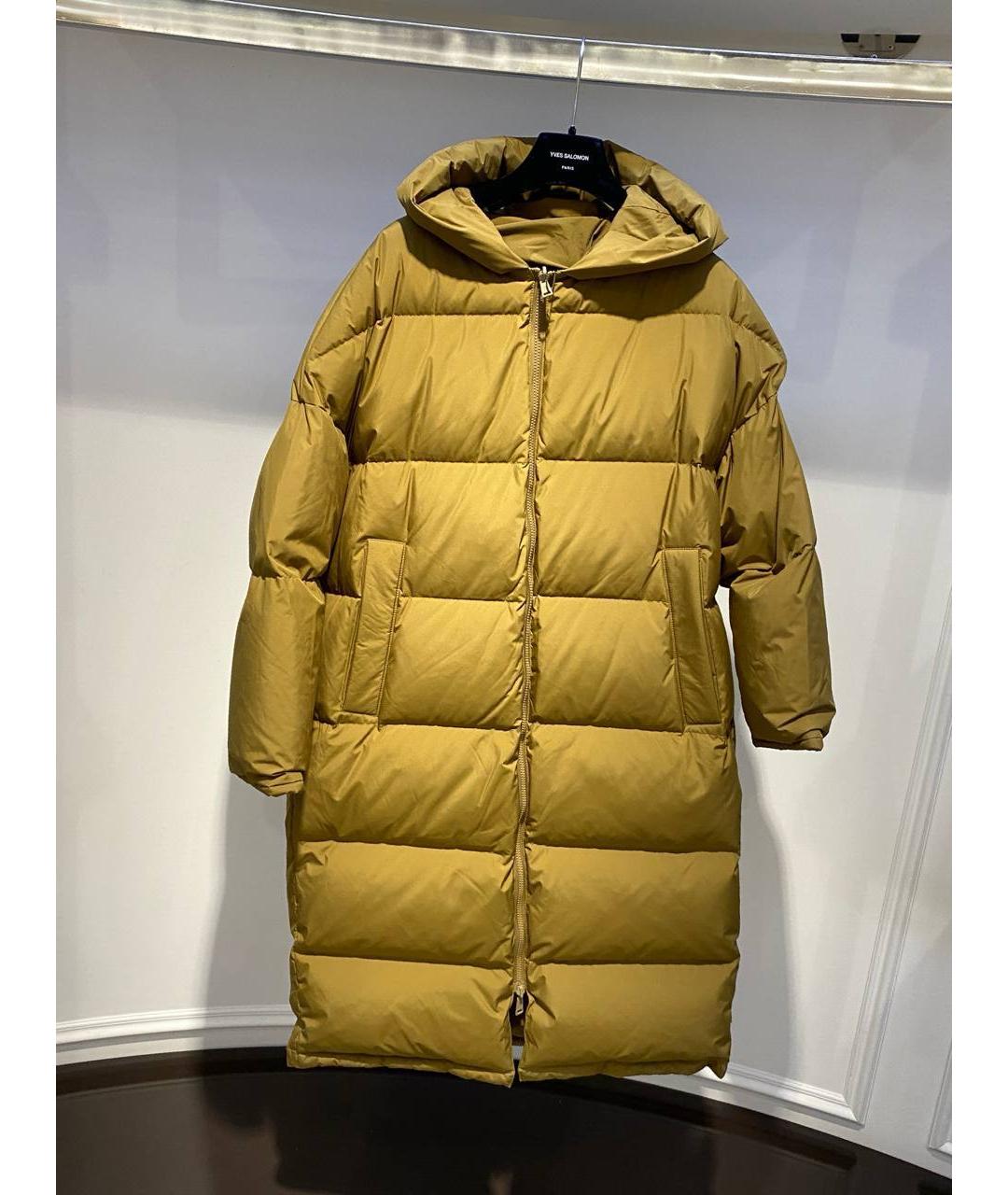 YVES SALOMON Горчичная полиэстеровая куртка, фото 3