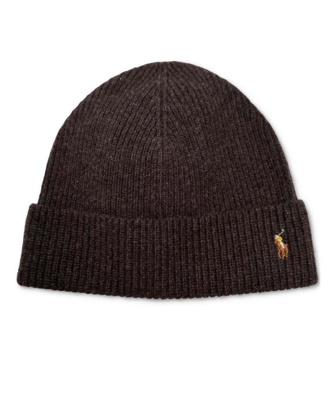 POLO RALPH LAUREN Коричневая шерстяная шапка, фото 1