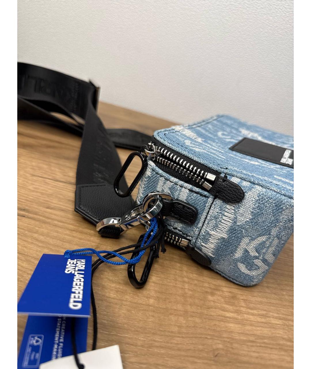 KARL LAGERFELD Голубая деним сумка через плечо, фото 5