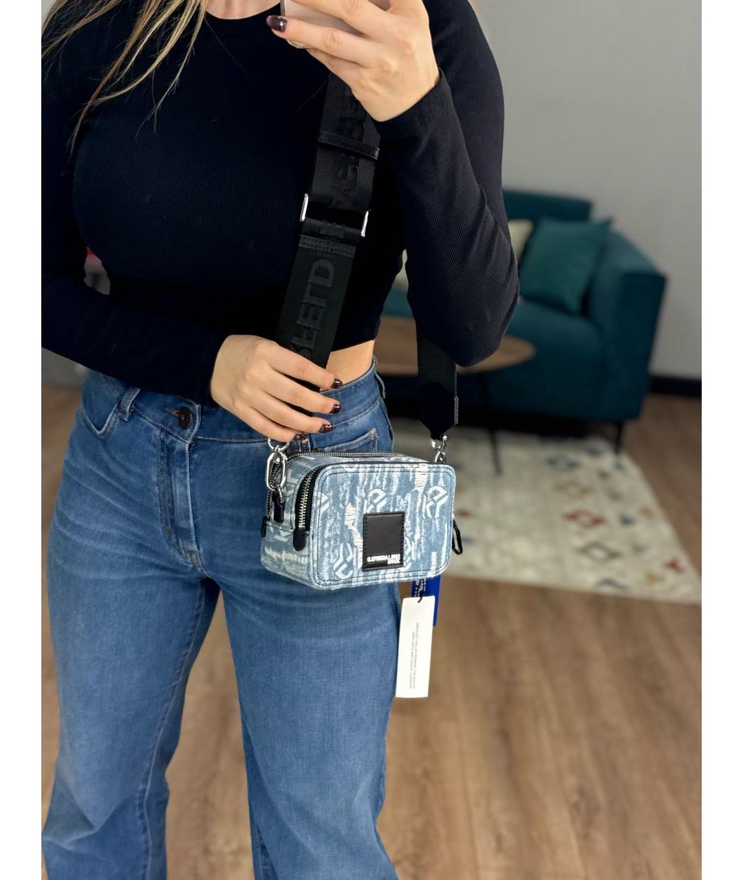 KARL LAGERFELD Голубая деним сумка через плечо, фото 3