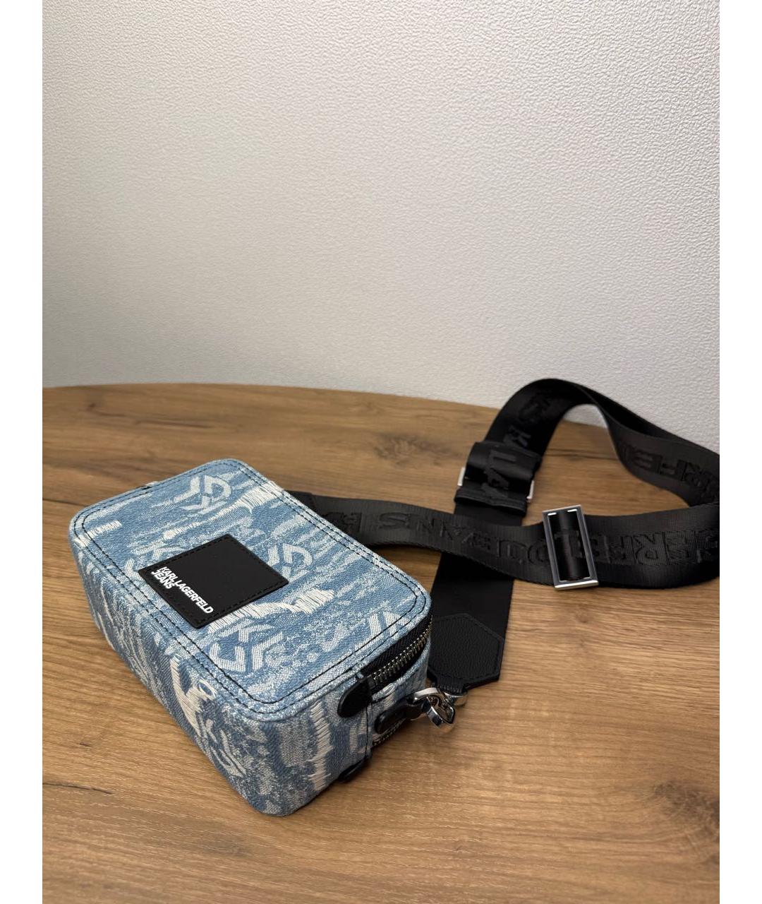 KARL LAGERFELD Голубая деним сумка через плечо, фото 8