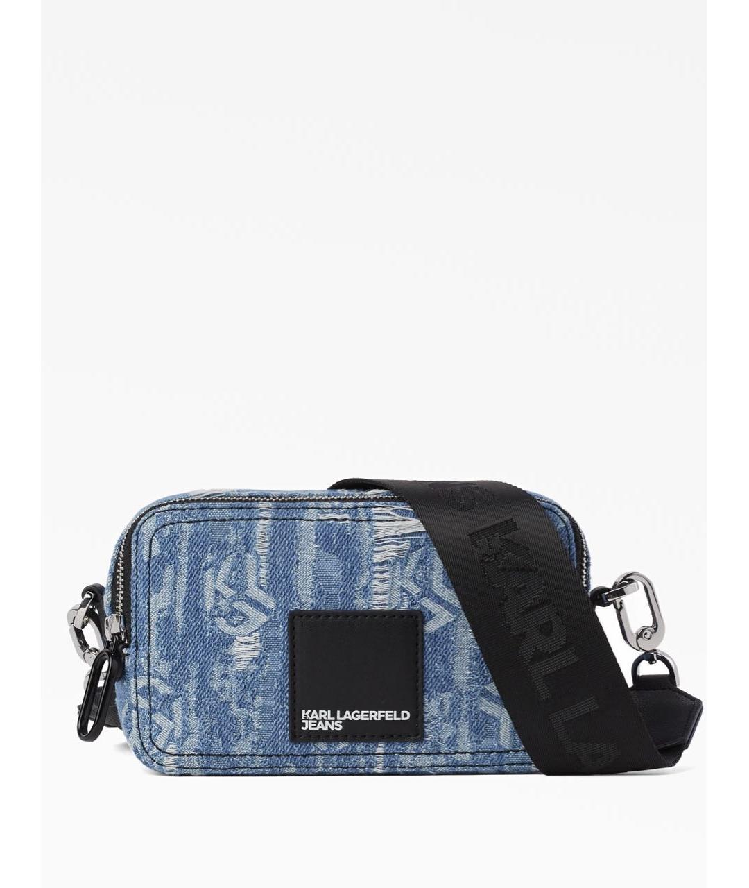 KARL LAGERFELD Голубая деним сумка через плечо, фото 9