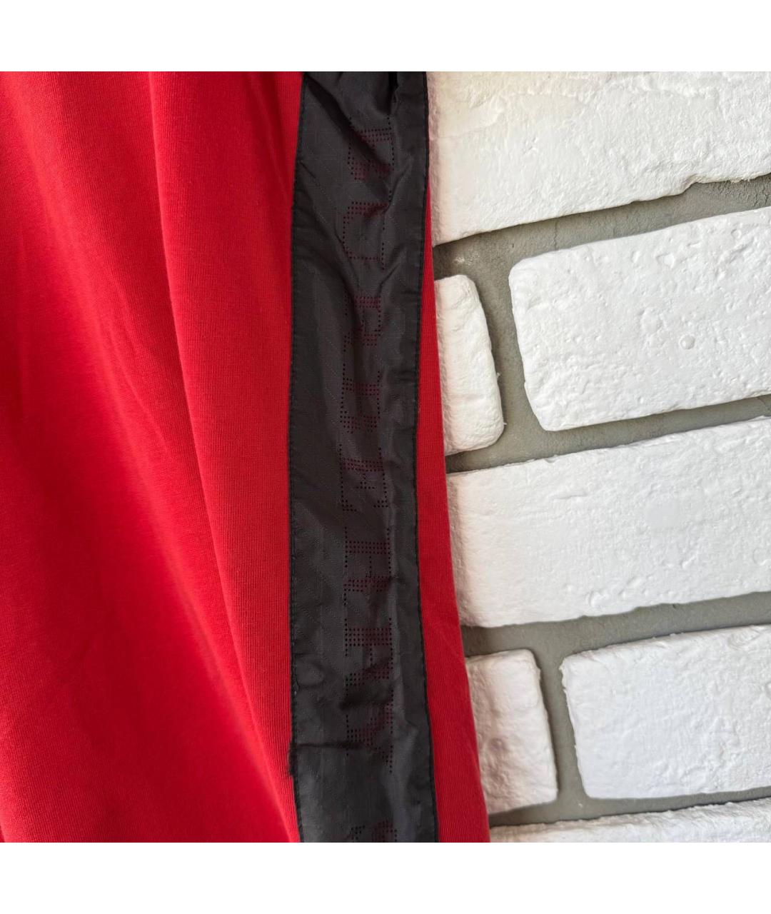 BURBERRY Красная хлопковая футболка, фото 3