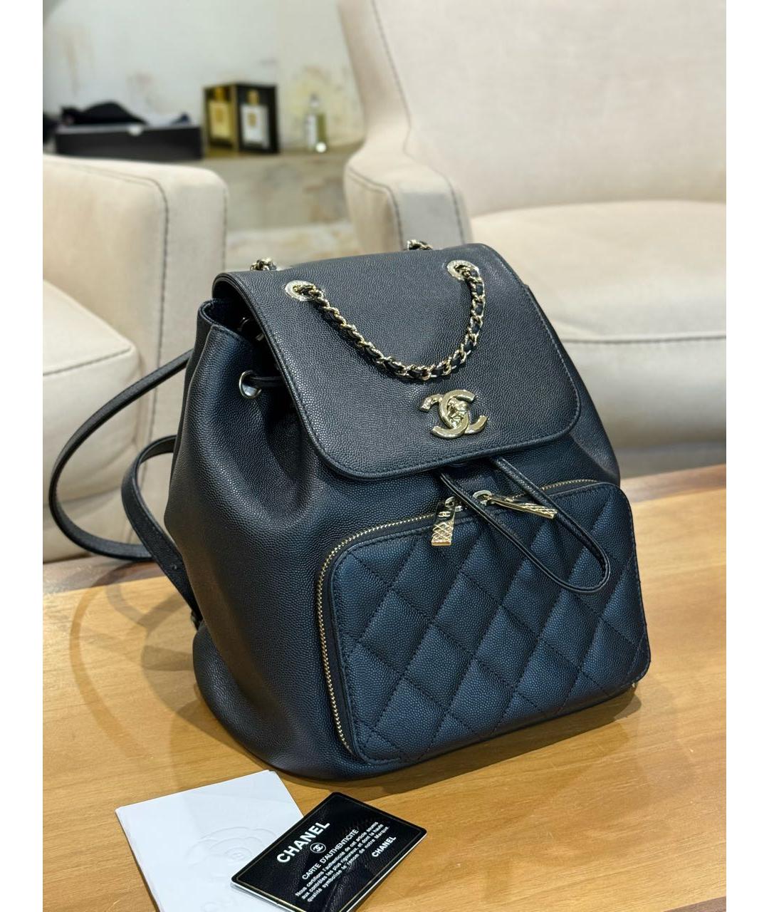 CHANEL Черный кожаный рюкзак, фото 3