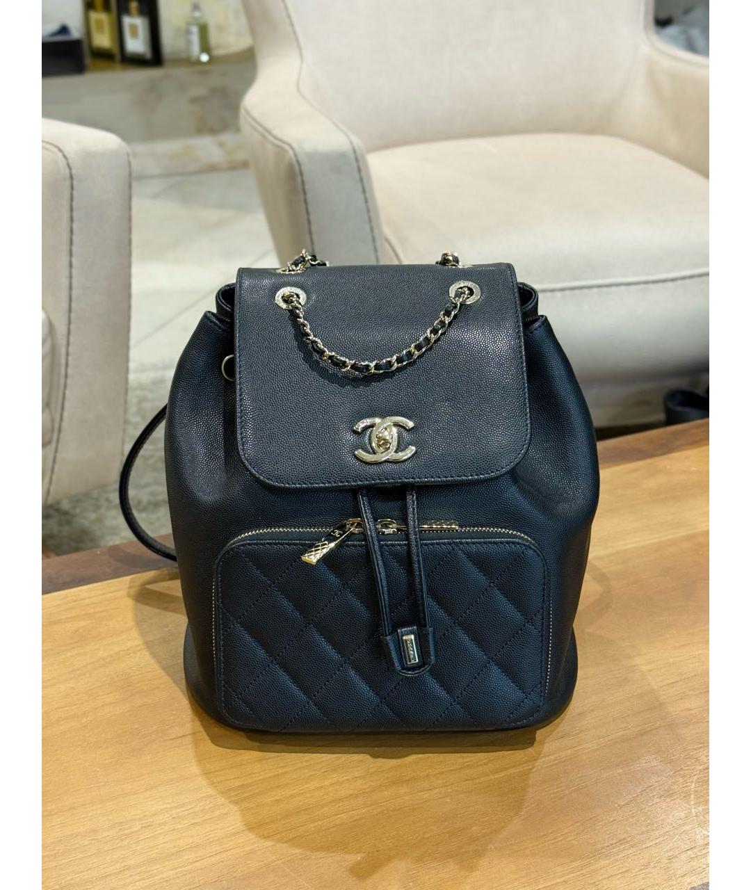 CHANEL Черный кожаный рюкзак, фото 2