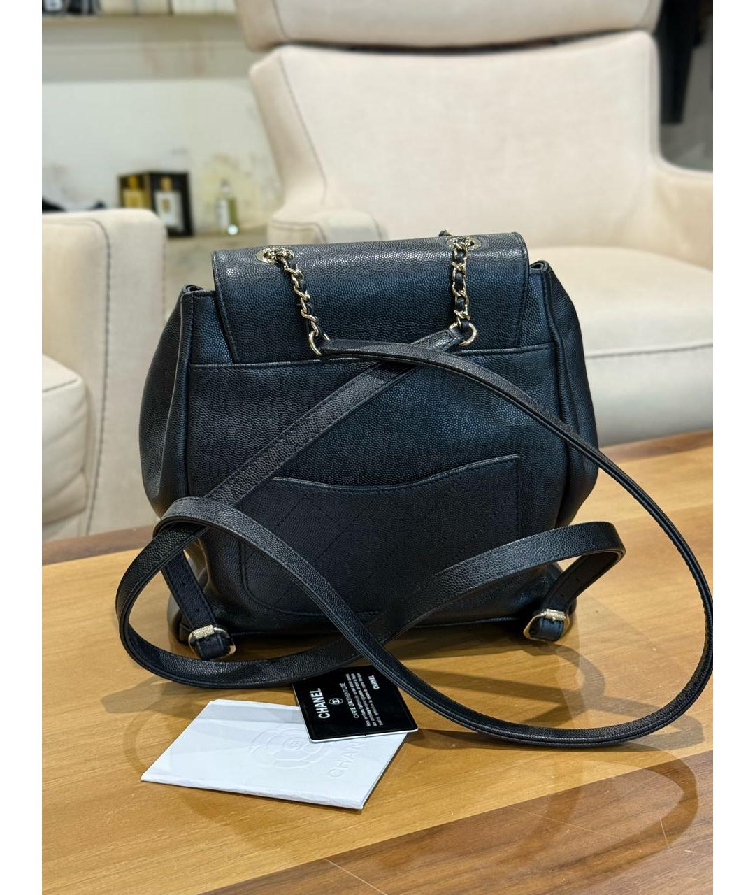 CHANEL Черный кожаный рюкзак, фото 4