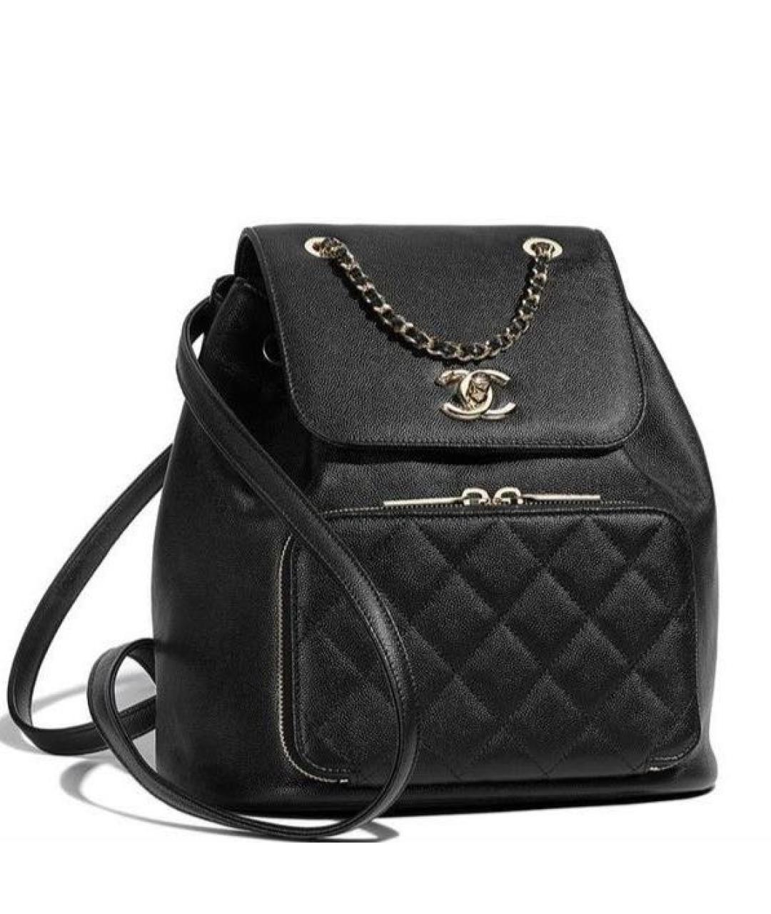 CHANEL Черный кожаный рюкзак, фото 1