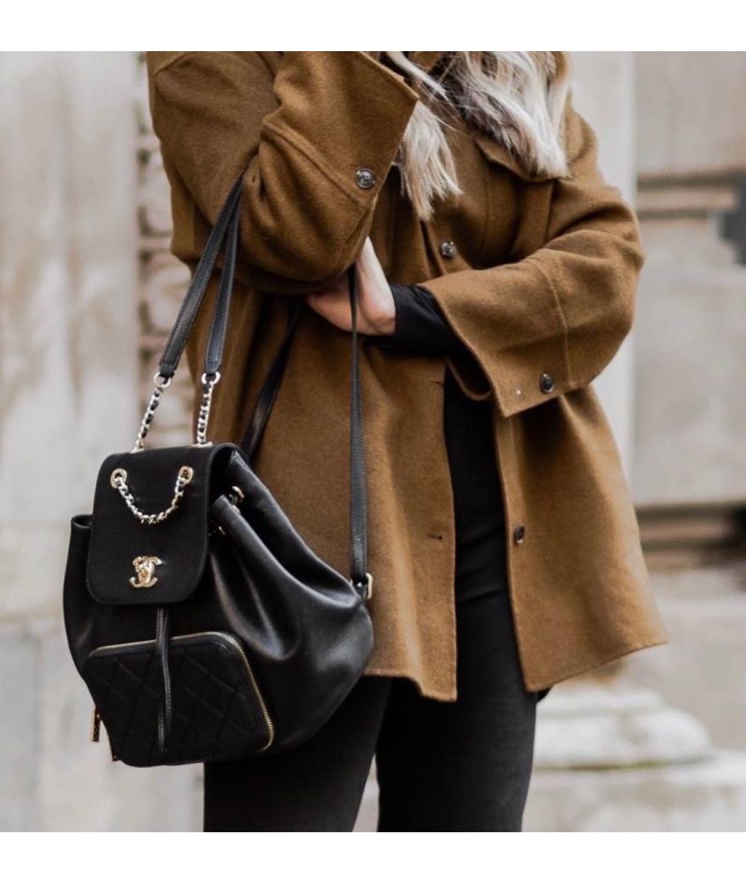 CHANEL Черный кожаный рюкзак, фото 8