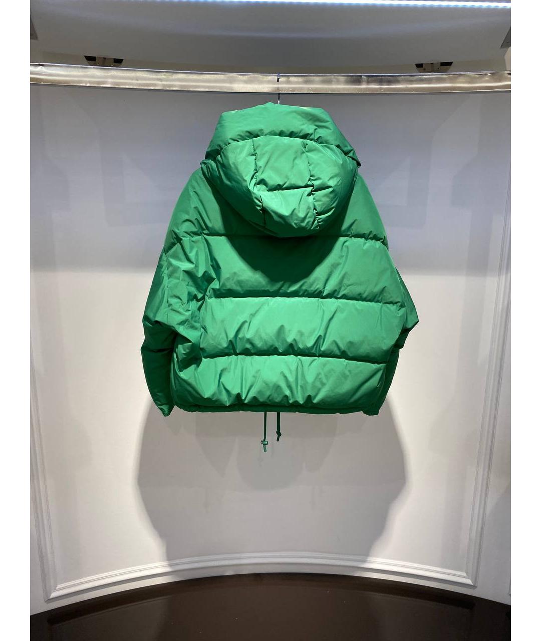 YVES SALOMON Зеленая полиэстеровая куртка, фото 2