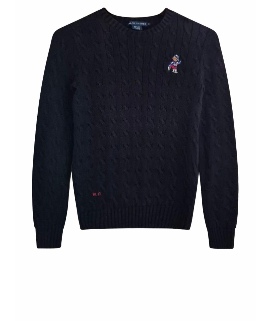 RALPH LAUREN Черный хлопковый джемпер / свитер, фото 9