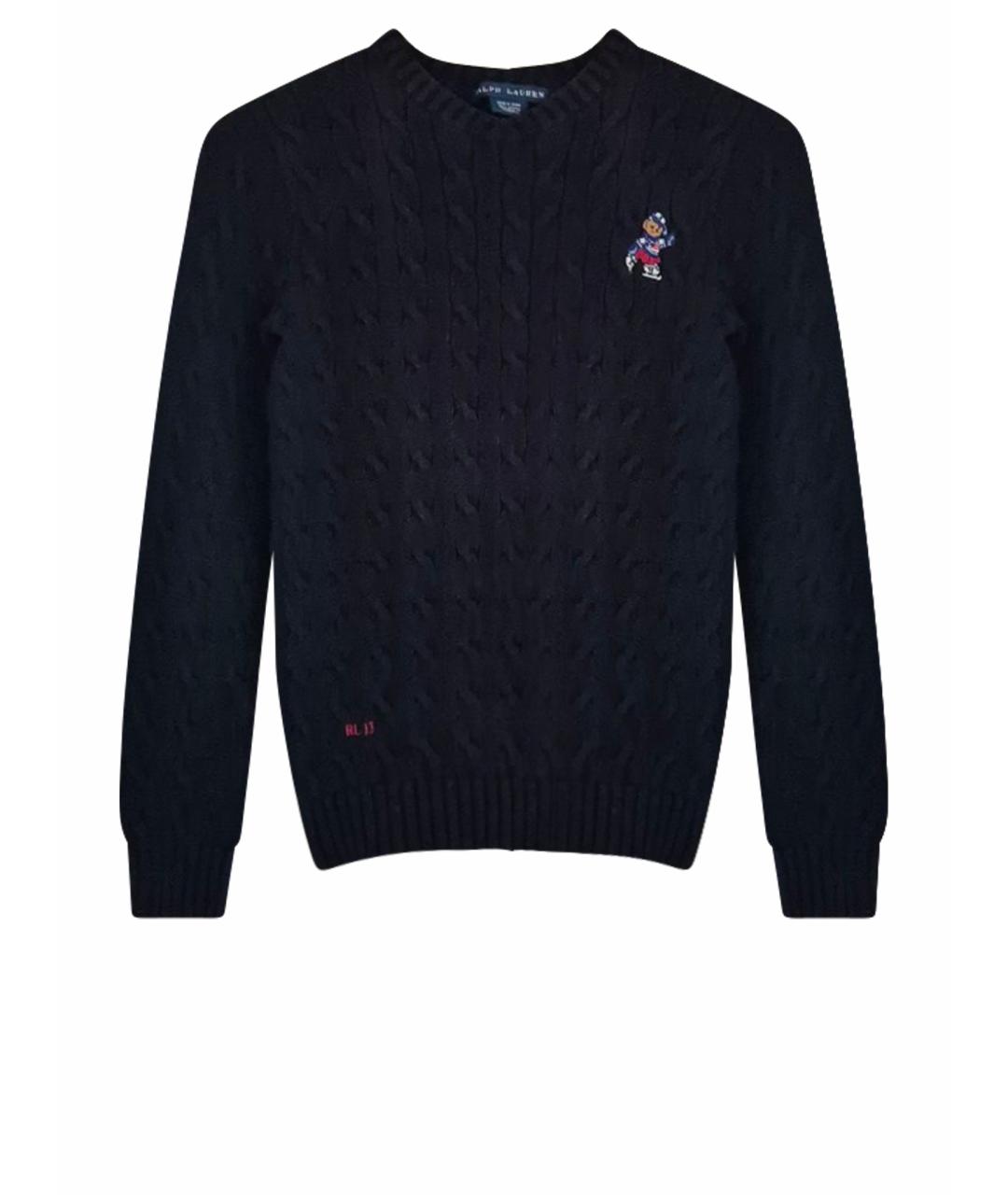 RALPH LAUREN Черный хлопковый джемпер / свитер, фото 1