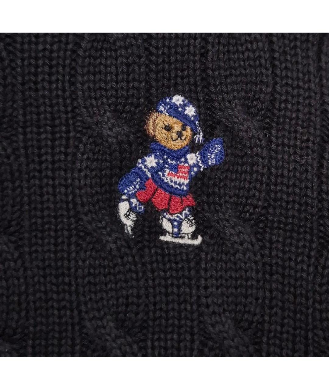 RALPH LAUREN Черный хлопковый джемпер / свитер, фото 3