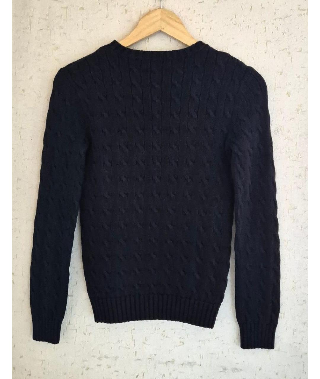 RALPH LAUREN Черный хлопковый джемпер / свитер, фото 2