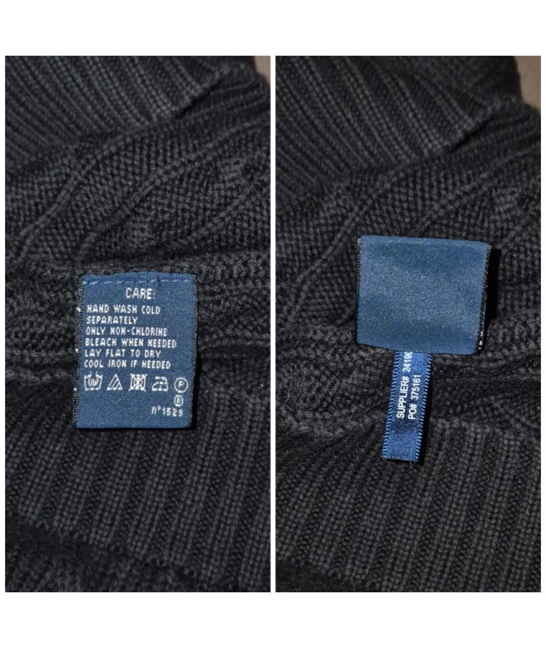 RALPH LAUREN Черный хлопковый джемпер / свитер, фото 7