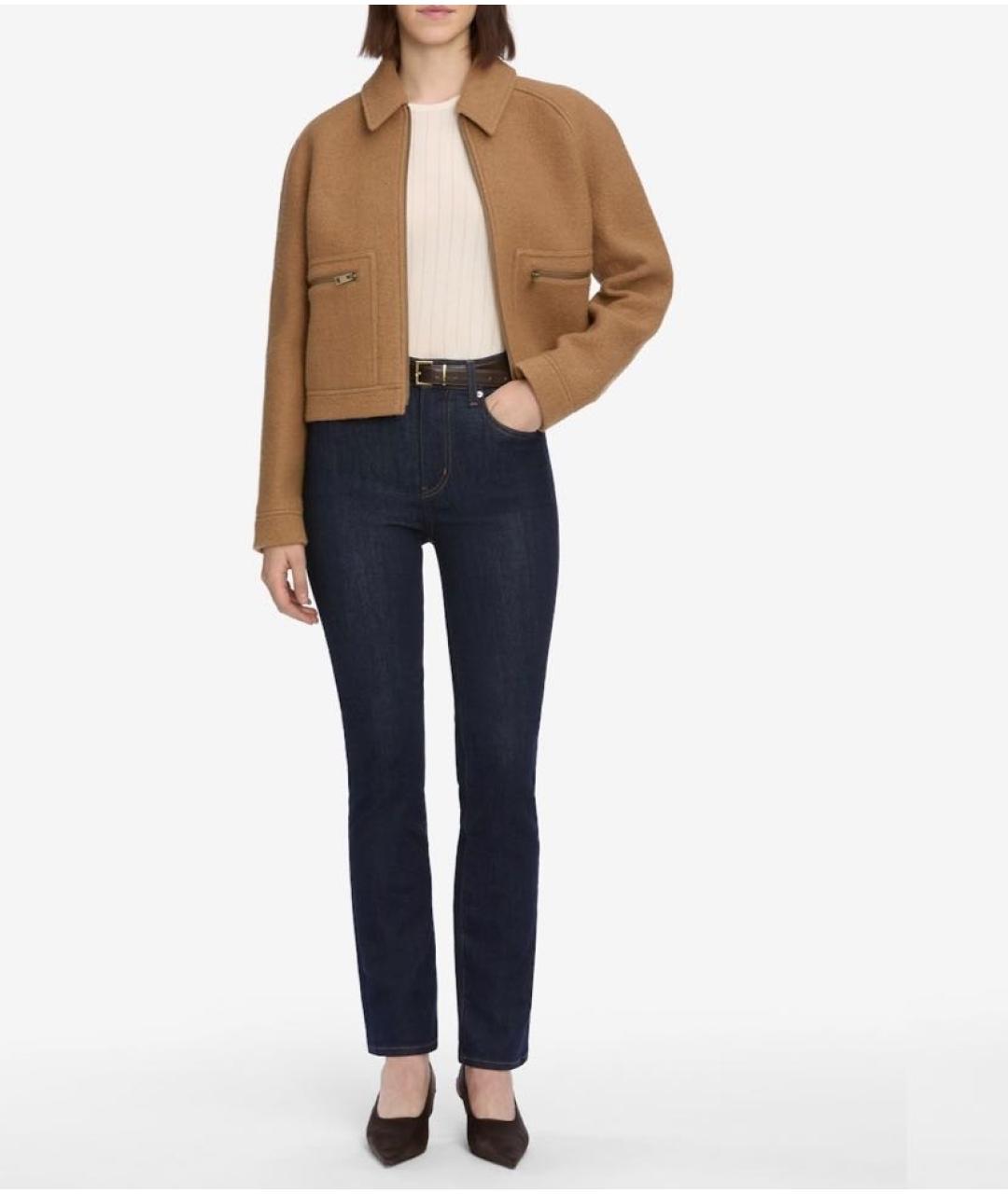 FRAME Темно-синие хлопко-эластановые джинсы слим, фото 3