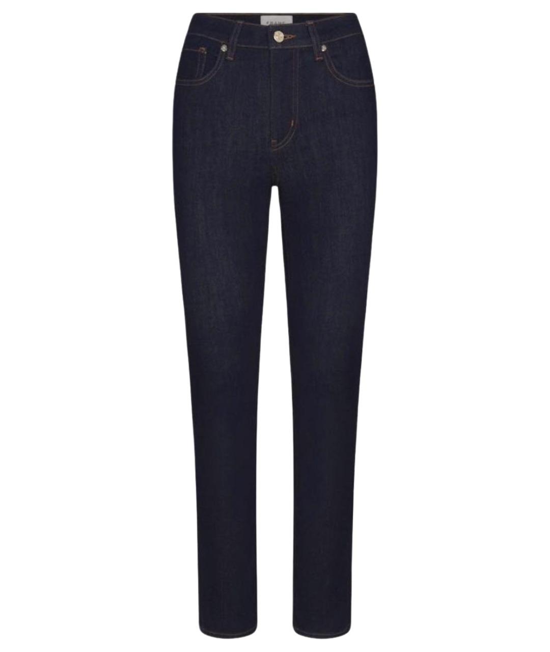 FRAME Темно-синие хлопко-эластановые джинсы слим, фото 1