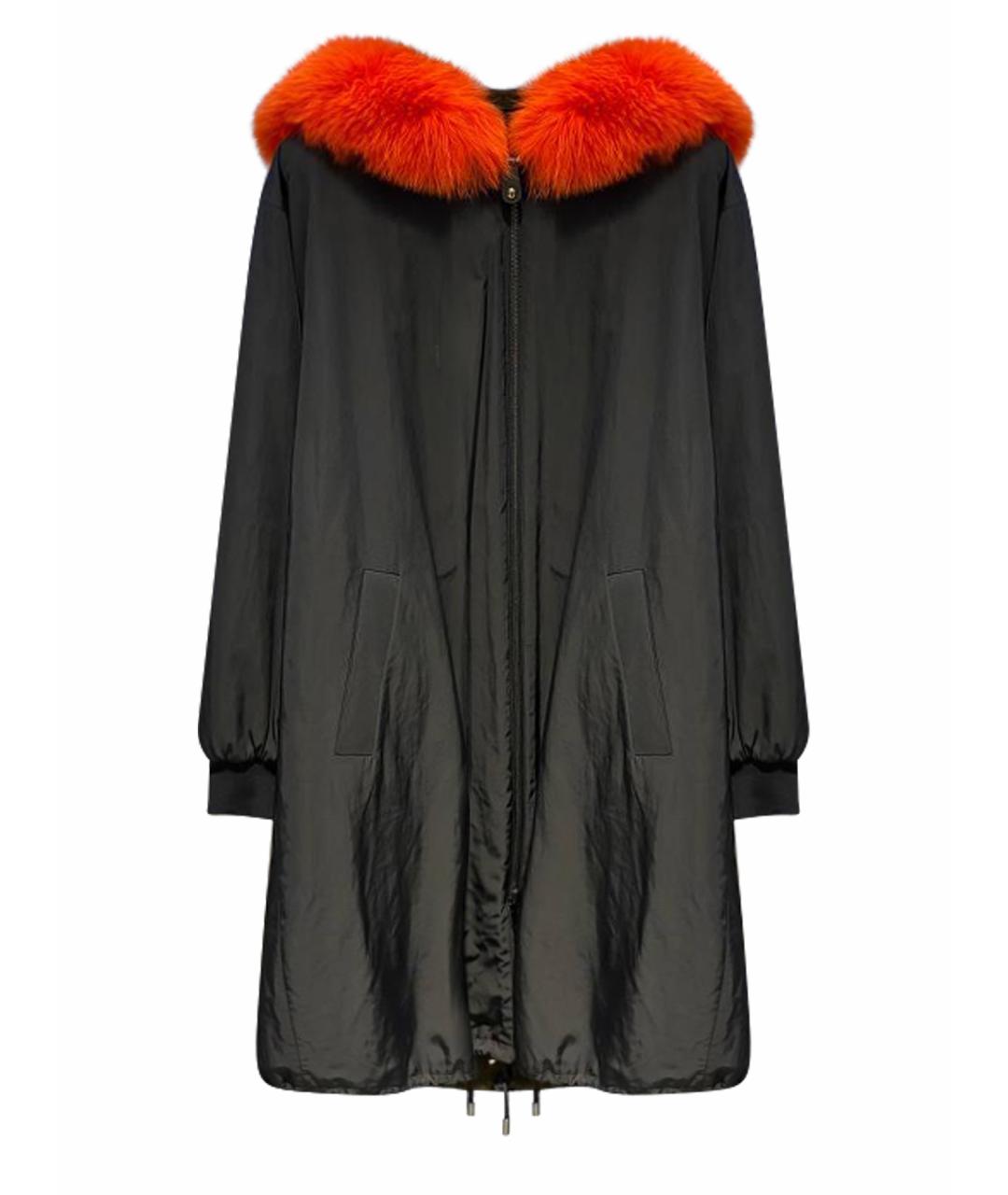 YVES SALOMON Черное полиэстеровое пальто, фото 1